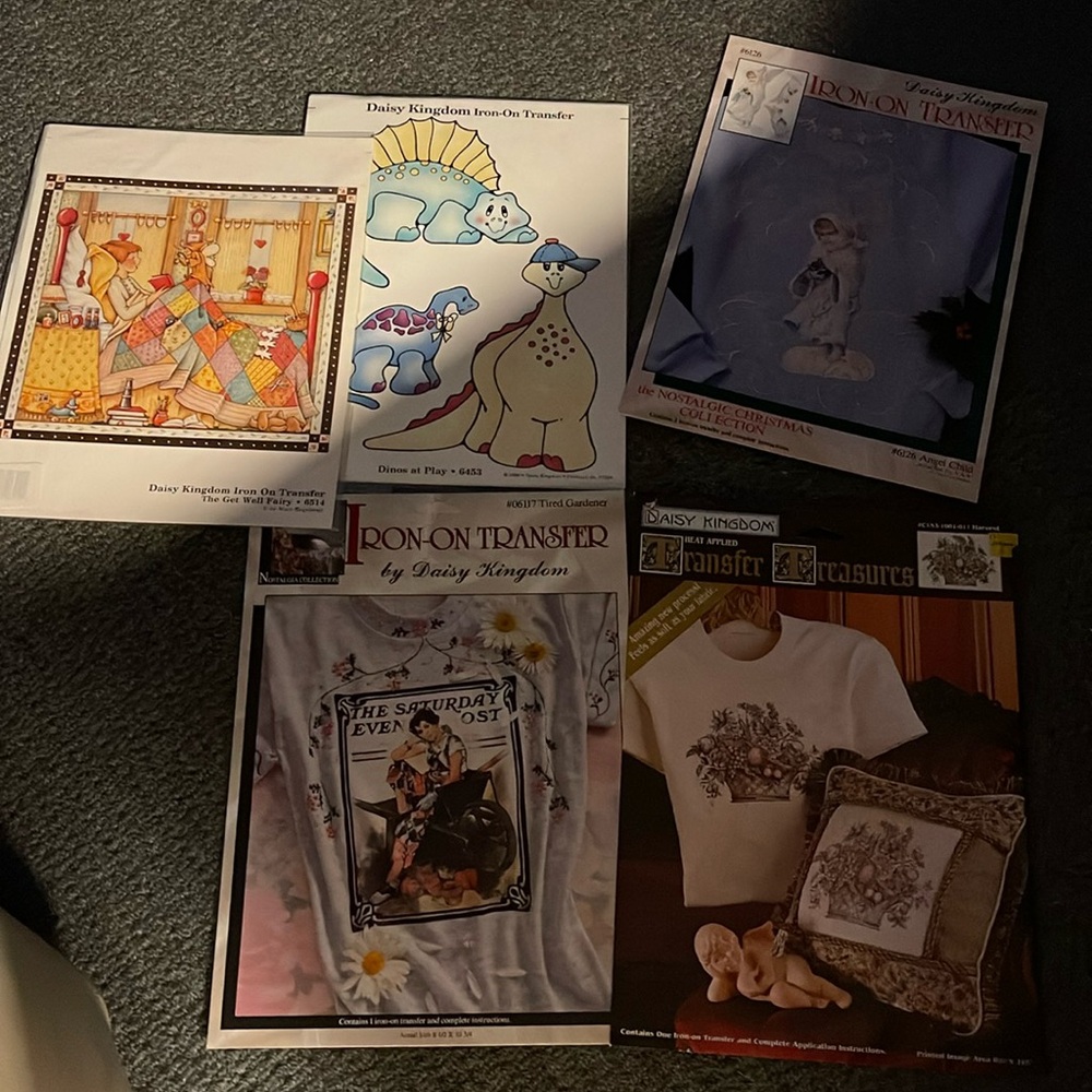 Mary Engelbreit Iron On Transfer Lot daisy kingdom Dino get well fairy angel 5